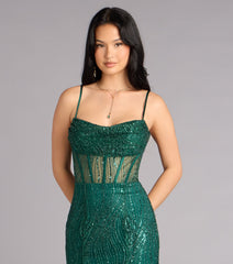 Phoebe Glitter Tulle Corset Formal Dress
