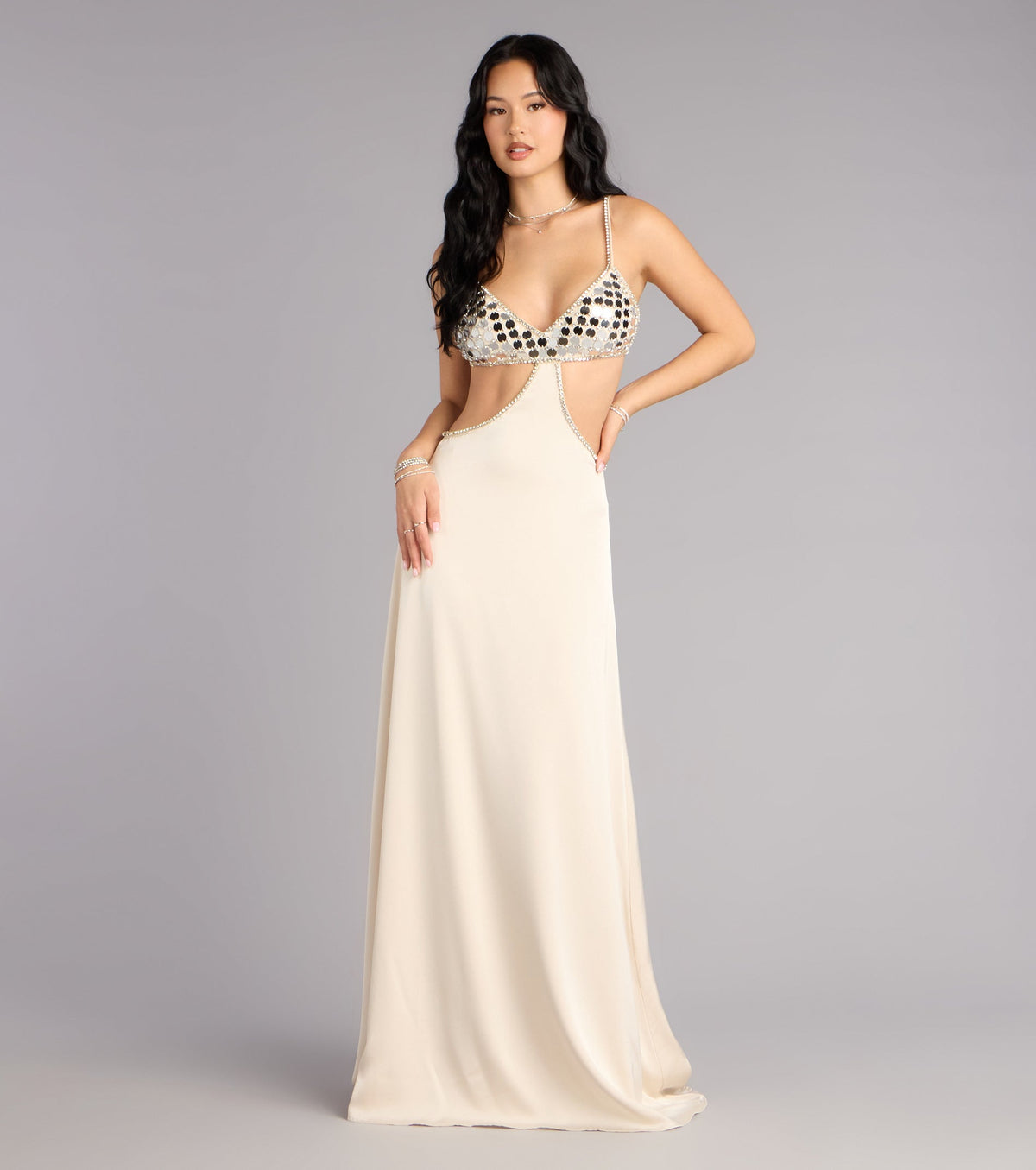 Marybelle Satin A-Line Formal Dress
