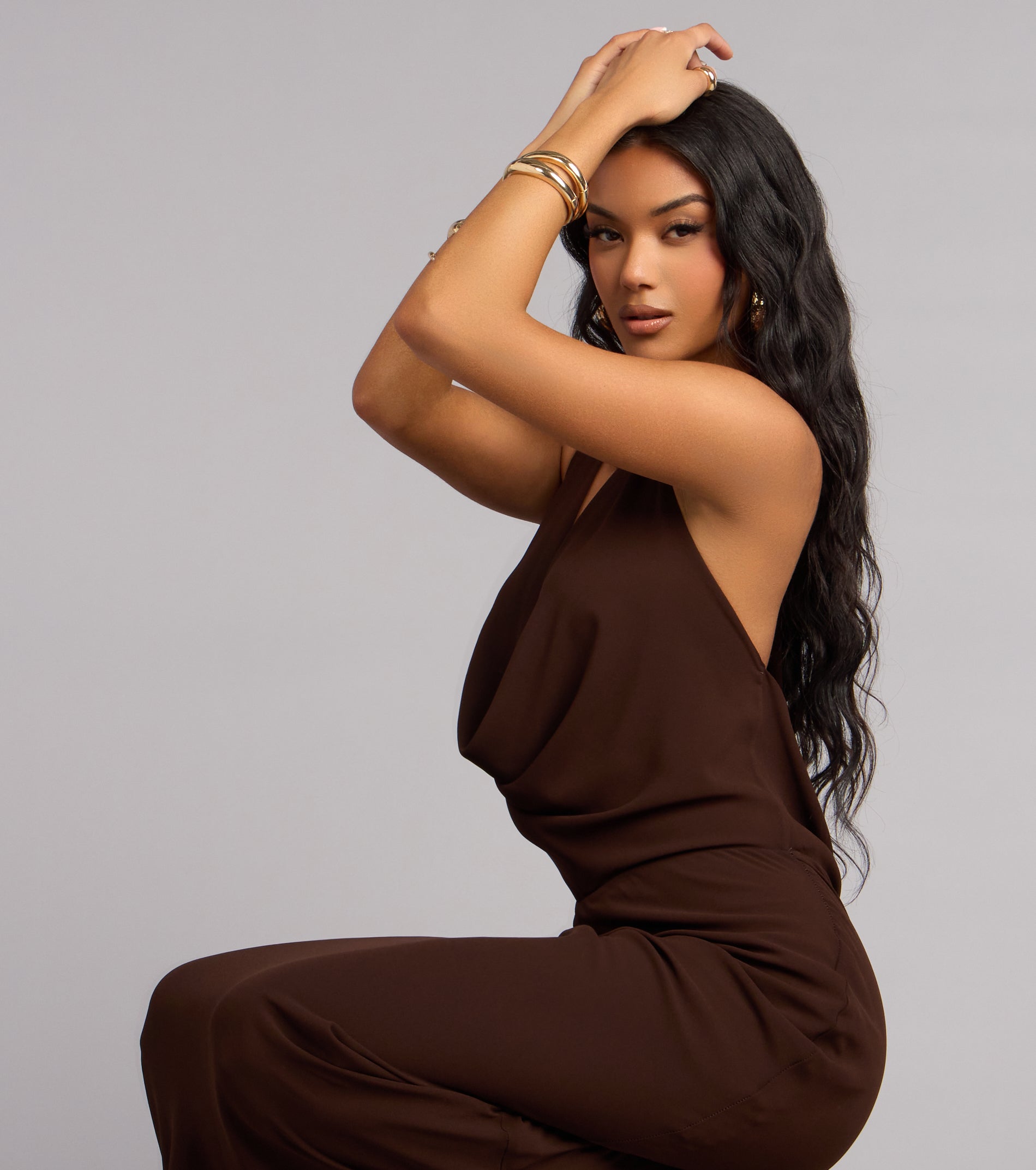 Hayley Chiffon Open Back Formal Dress