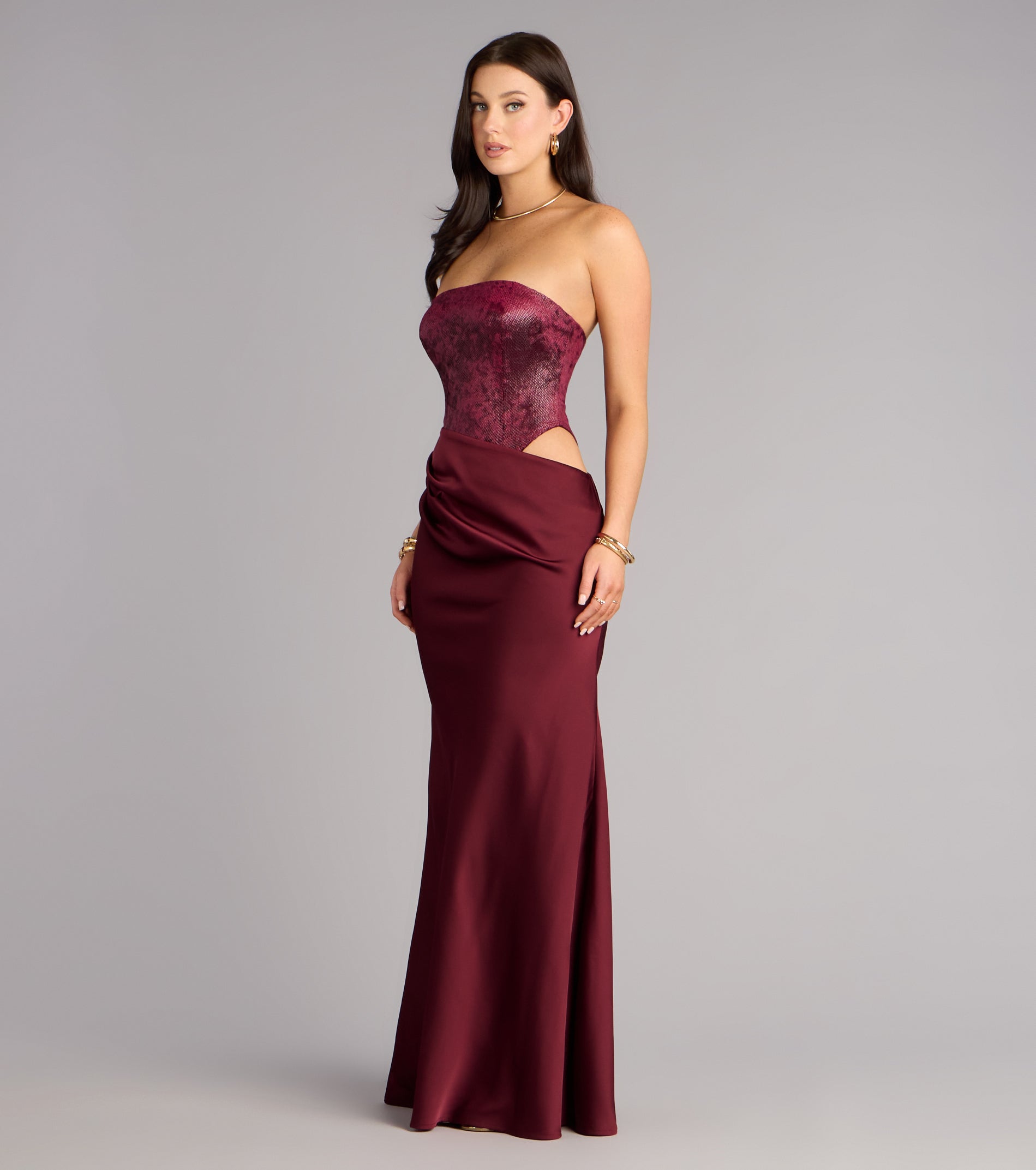Kairi Strapless Mermaid Satin Formal Dress