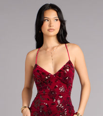 Mollie Sequin Bead Column Formal Dress