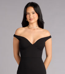 Alianna Crepe High Slit Formal Dress