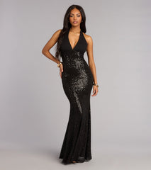 Jolie Sequin Bead Mermaid Formal Dress