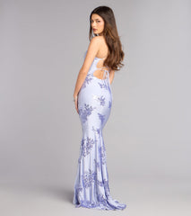 Marissa Sequin Lace-Up Formal Dress