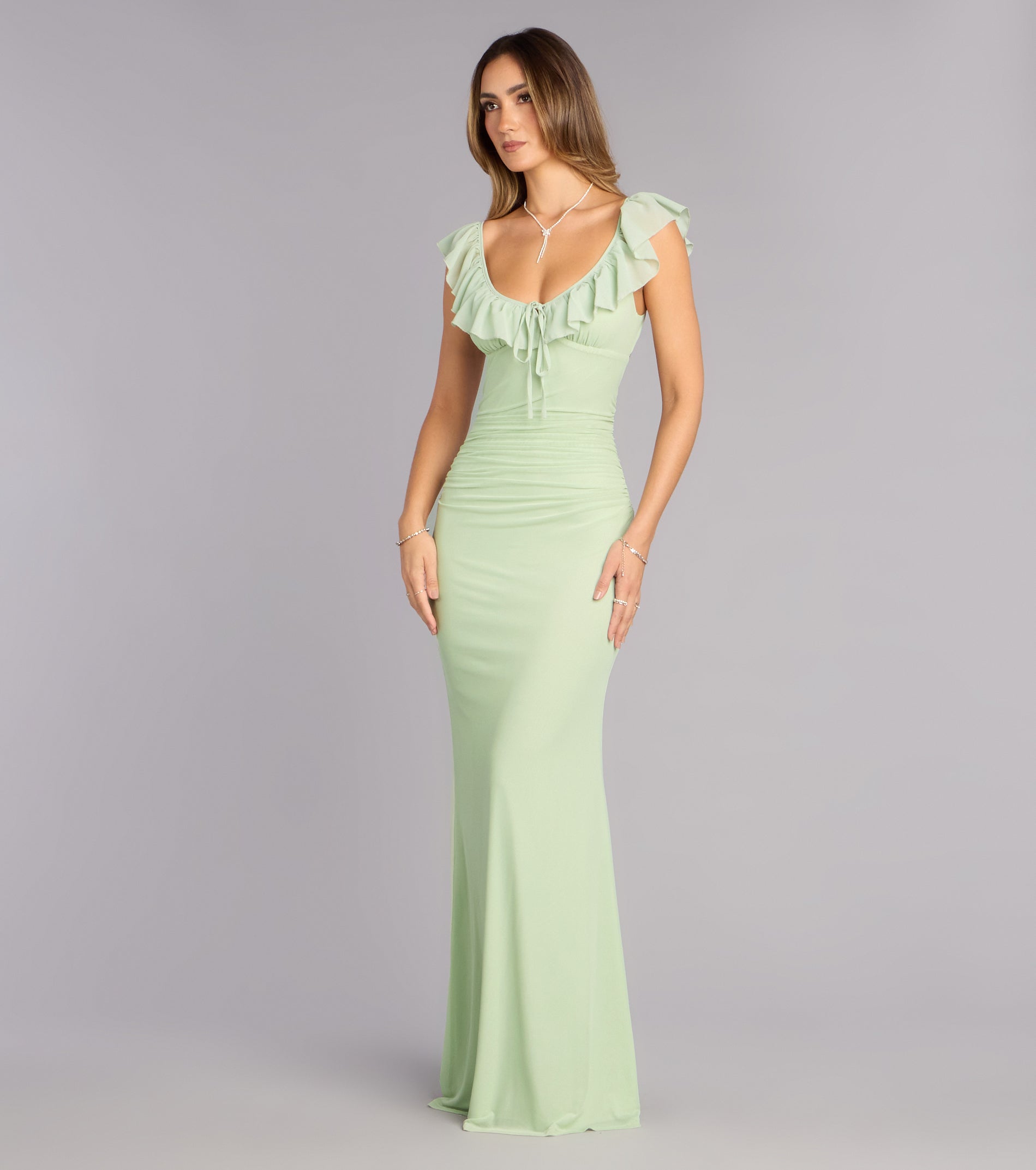 Emberly Mesh Mermaid Formal Dress
