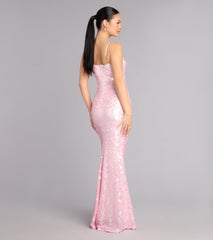Rosalie Formal Satin Sequin Mermaid Dress
