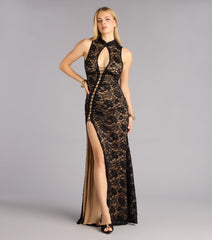 Trisha Lace Long Formal Dress