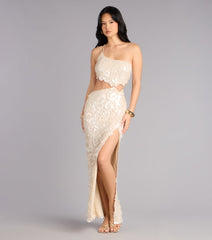 Blake Sequin Payette One Shoulder Formal Dress