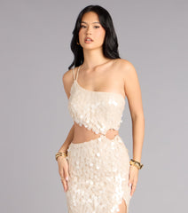 Blake Sequin Payette One Shoulder Formal Dress