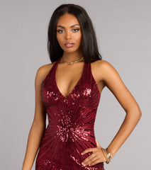Rosaline Sequin Open Back Formal Dress
