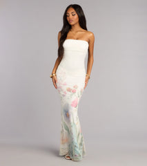 Jenna Floral Bead Mermaid Formal Dress