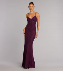 Skylar Rhinestone Tie Back Formal Dress