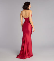 Regina Satin Halter Corset Mermaid Formal Dress
