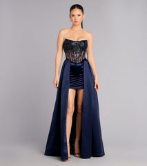 Vivian Satin High Low Formal Dress