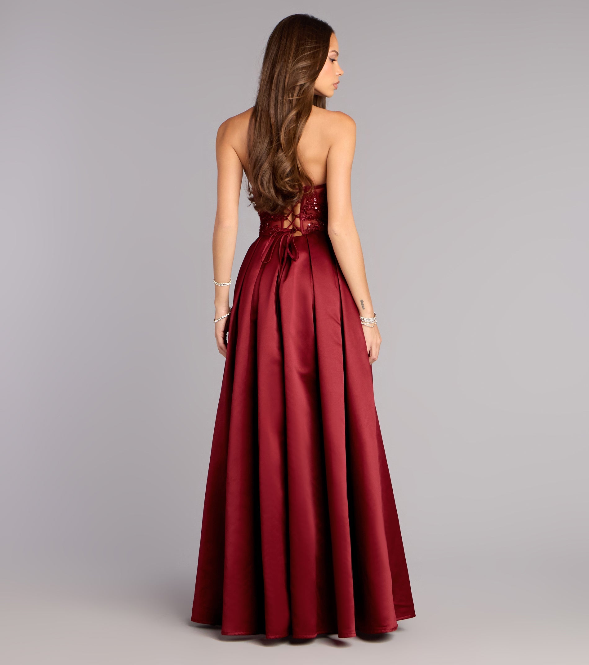 Miley Satin High Low A-Line Formal Dress