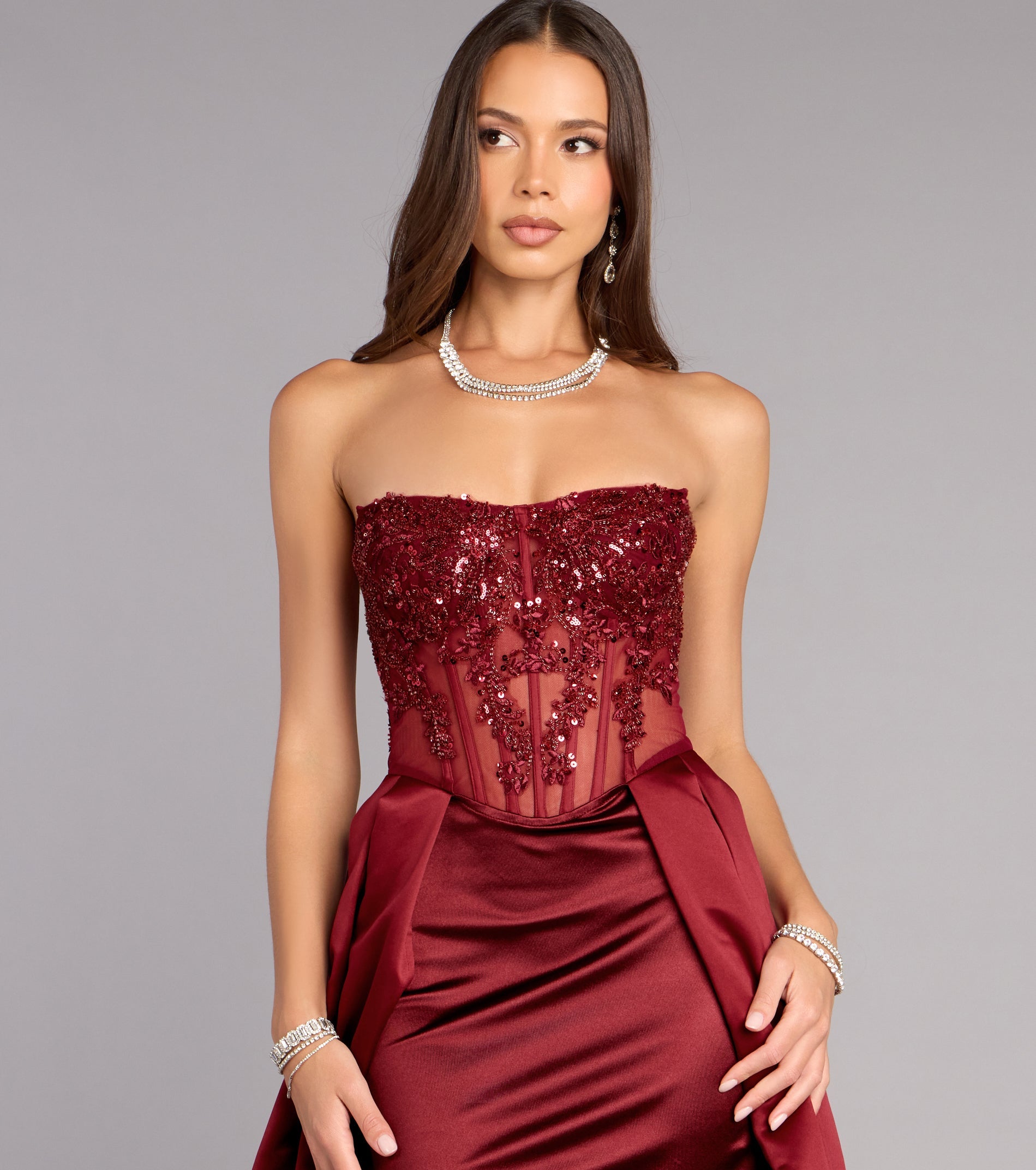 Miley Satin High Low A-Line Formal Dress