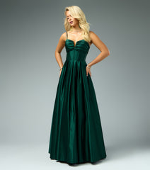 Roxanne Satin A-Line Ball Gown