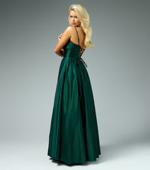 Roxanne Satin A-Line Ball Gown