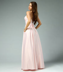 Kayce Satin Corset Lace-Up Ball Gown