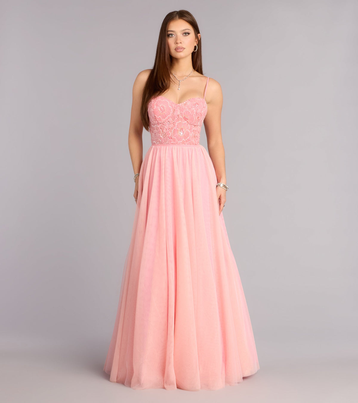 Jocelyn Applique Corset A-Line Ball Gown
