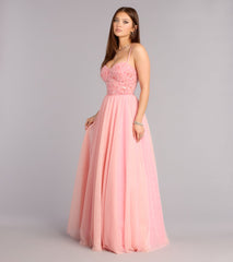 Jocelyn Applique Corset A-Line Ball Gown