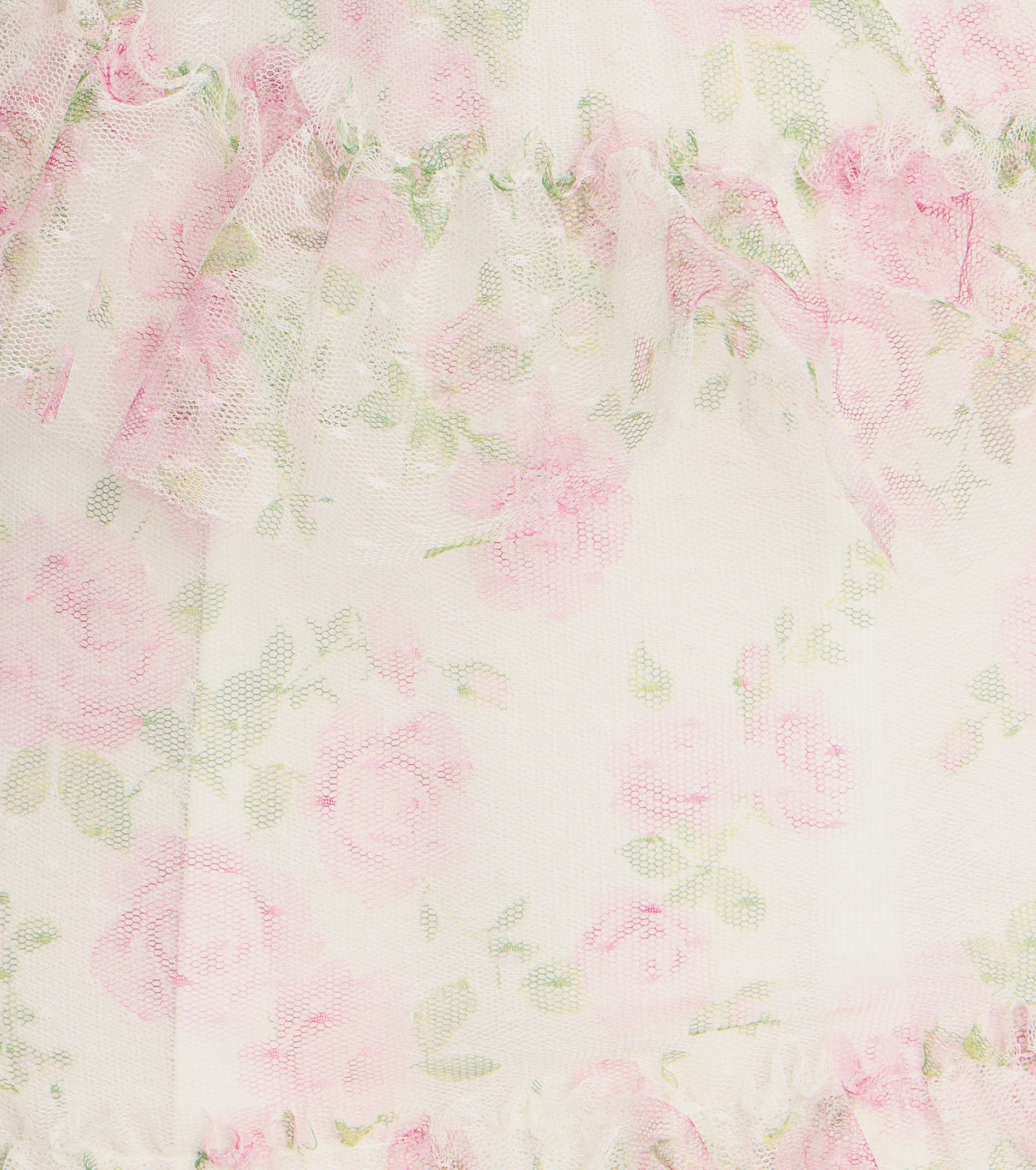Lynn Floral Swiss Dot A-Line Ball Gown