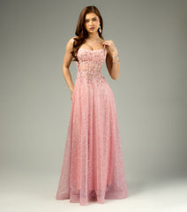 Gloria Lace-Up Corset A-Line Ball Gown