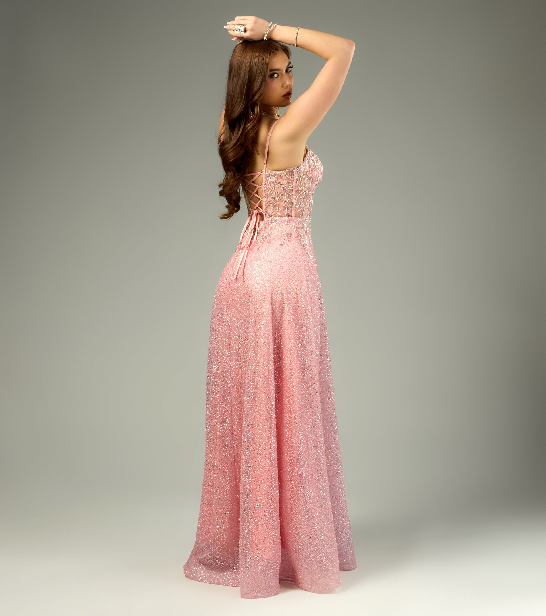 Gloria Lace-Up Corset A-Line Ball Gown
