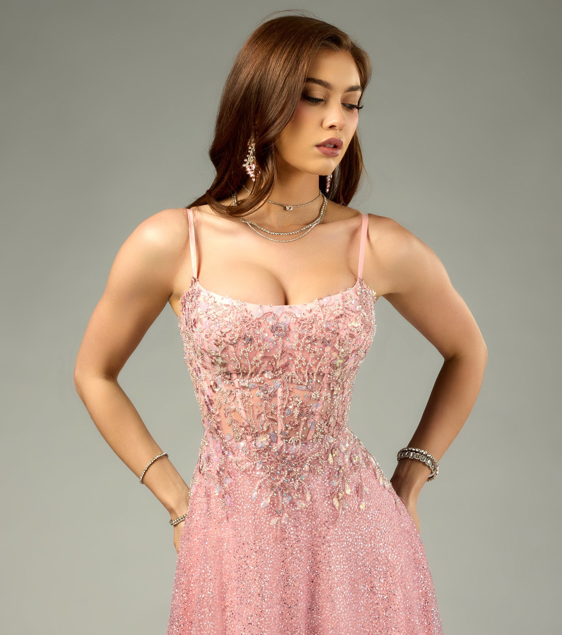 Gloria Lace-Up Corset A-Line Ball Gown