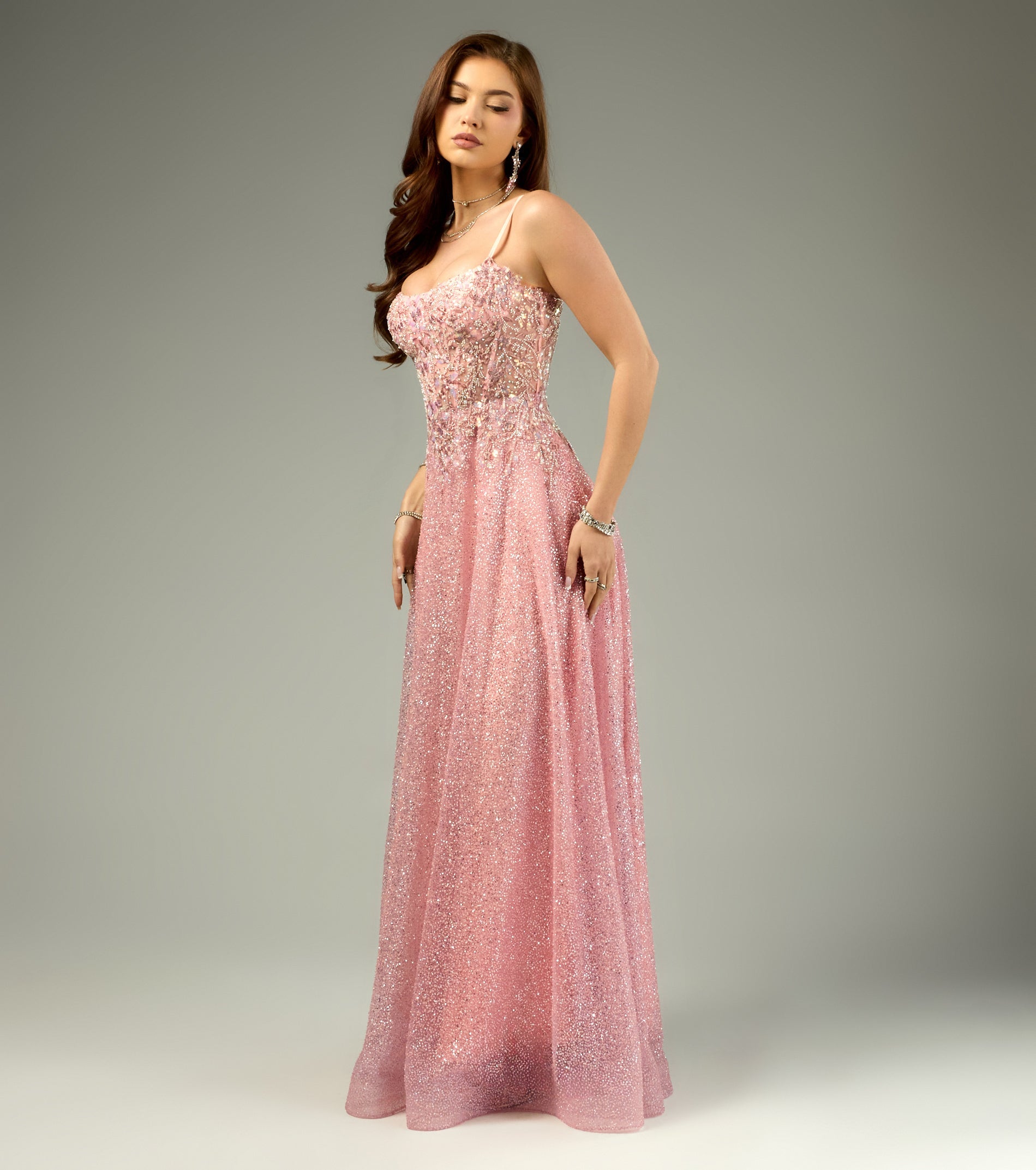 Gloria Lace-Up Corset A-Line Ball Gown