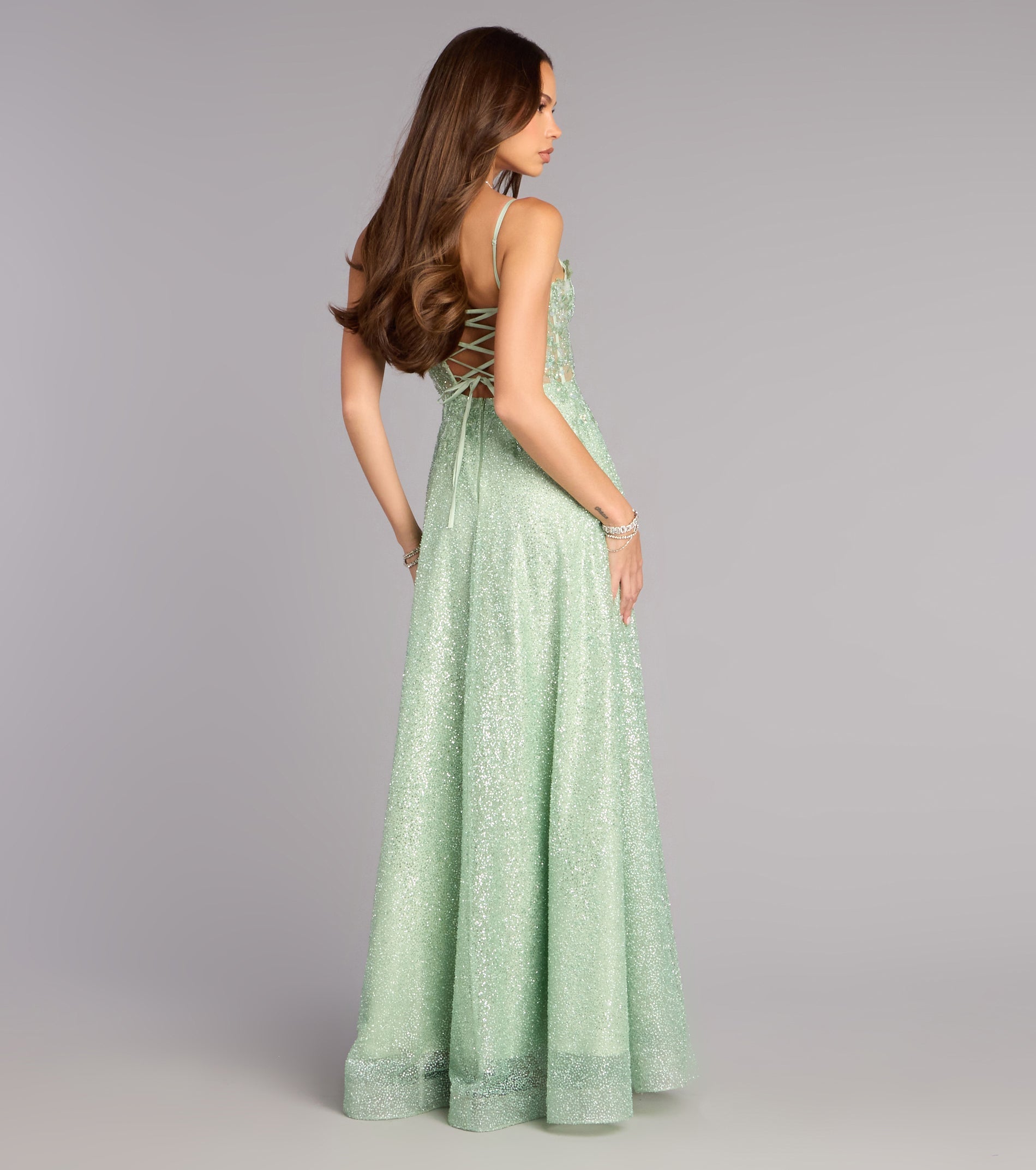 Gloria Lace-Up Corset A-Line Ball Gown