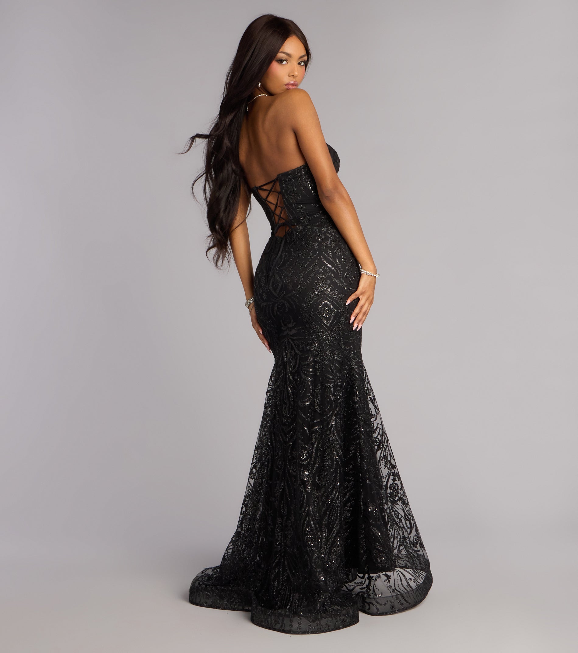 Juliet Glitter Sequin Mermaid Ball Gown