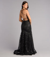 Pam Glitter Strappy Mermaid Ball Gown