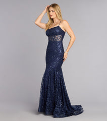 Stephanie Glitter Lace-Up Ball Gown