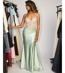 Devon Rhinestone Corset Formal Dress
