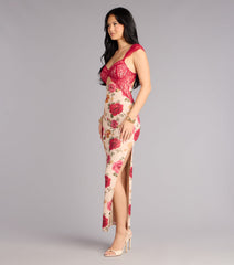 Blossom Beauty Floral Lace Maxi Dress