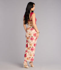 Blossom Beauty Floral Lace Maxi Dress
