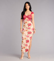 Blossom Beauty Floral Lace Maxi Dress