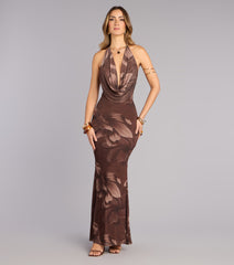 High Impact Floral Mesh Maxi Dress