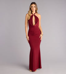 Captivating Tonight Halter Keyhole Mermaid Dress