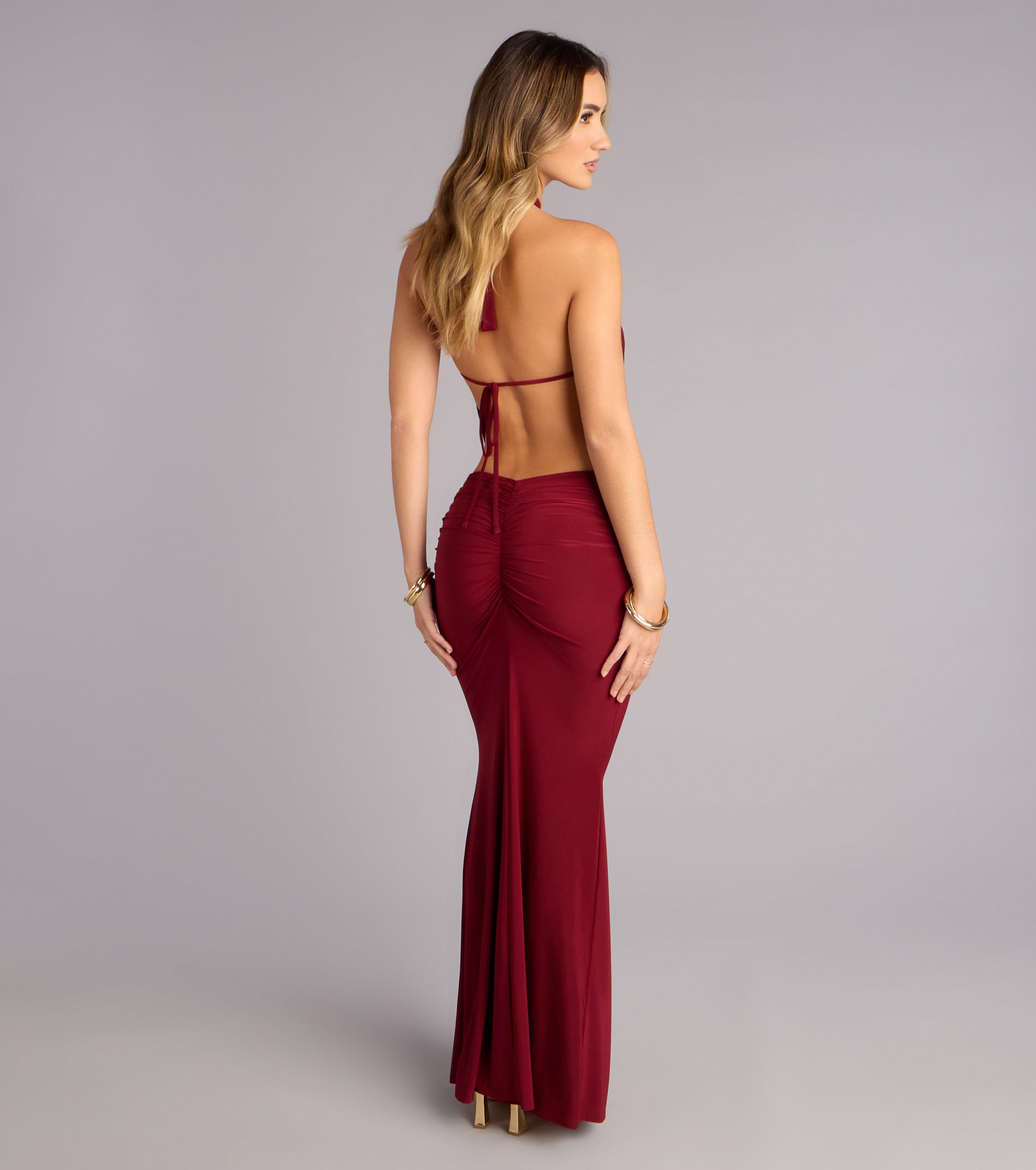 Captivating Tonight Halter Keyhole Mermaid Dress