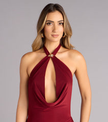Captivating Tonight Halter Keyhole Mermaid Dress