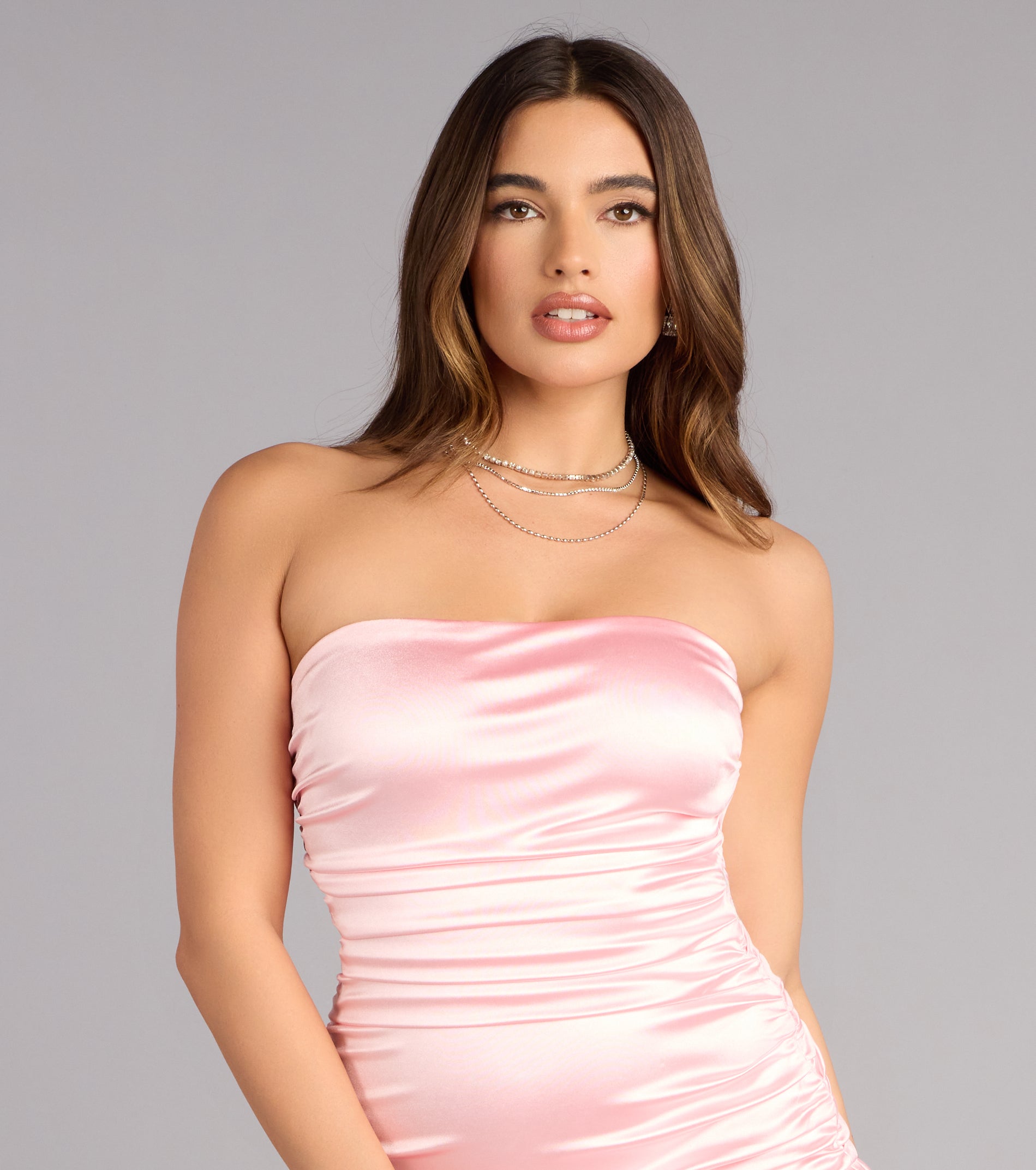 Pretty Plans Strapless Bubble Mini Dress