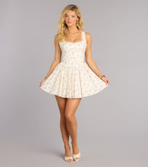 Sweet Invite Floral Woven Skater Dress