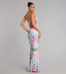 Effortless Bloom Floral Open Back Maxi Dress