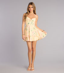 Sweet Babe Floral Skater Mini Dress