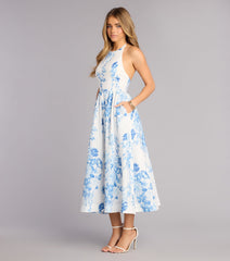 Garden RSVP Floral Midi Dress