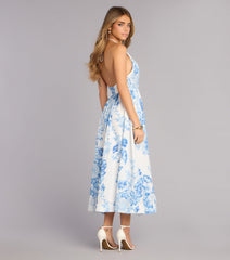 Garden RSVP Floral Midi Dress