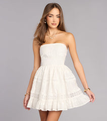 Cottage Charm Eyelet Mini Dress