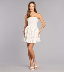 Cottage Charm Eyelet Mini Dress